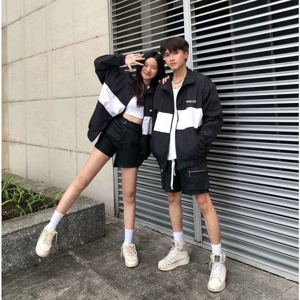 Áo khoác jacket MOUTEE V2 dù 2 lớp phối màu Local Brand unisex - Áo khoác nam nữ Basic có form rộng XL - MOUTEE.SG | BigBuy360 - bigbuy360.vn