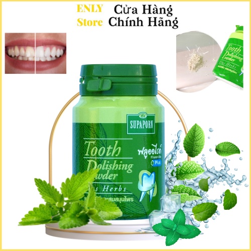 Bột trắng răng thảo dược Supaporn Tooth Polishing Powder Plus Herbs Thái Lan