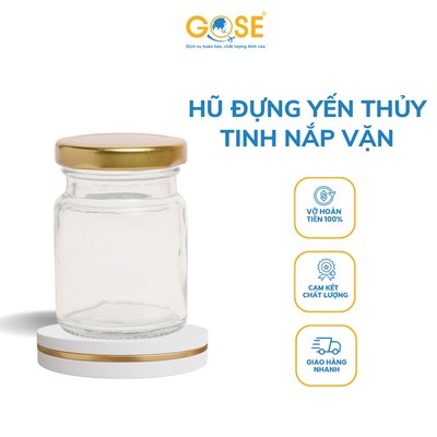 Hũ chưng yến thủy tinh nắp vặn 70ml GOSE hộp đựng thực phẩm giúp bảo quản đồ ăn