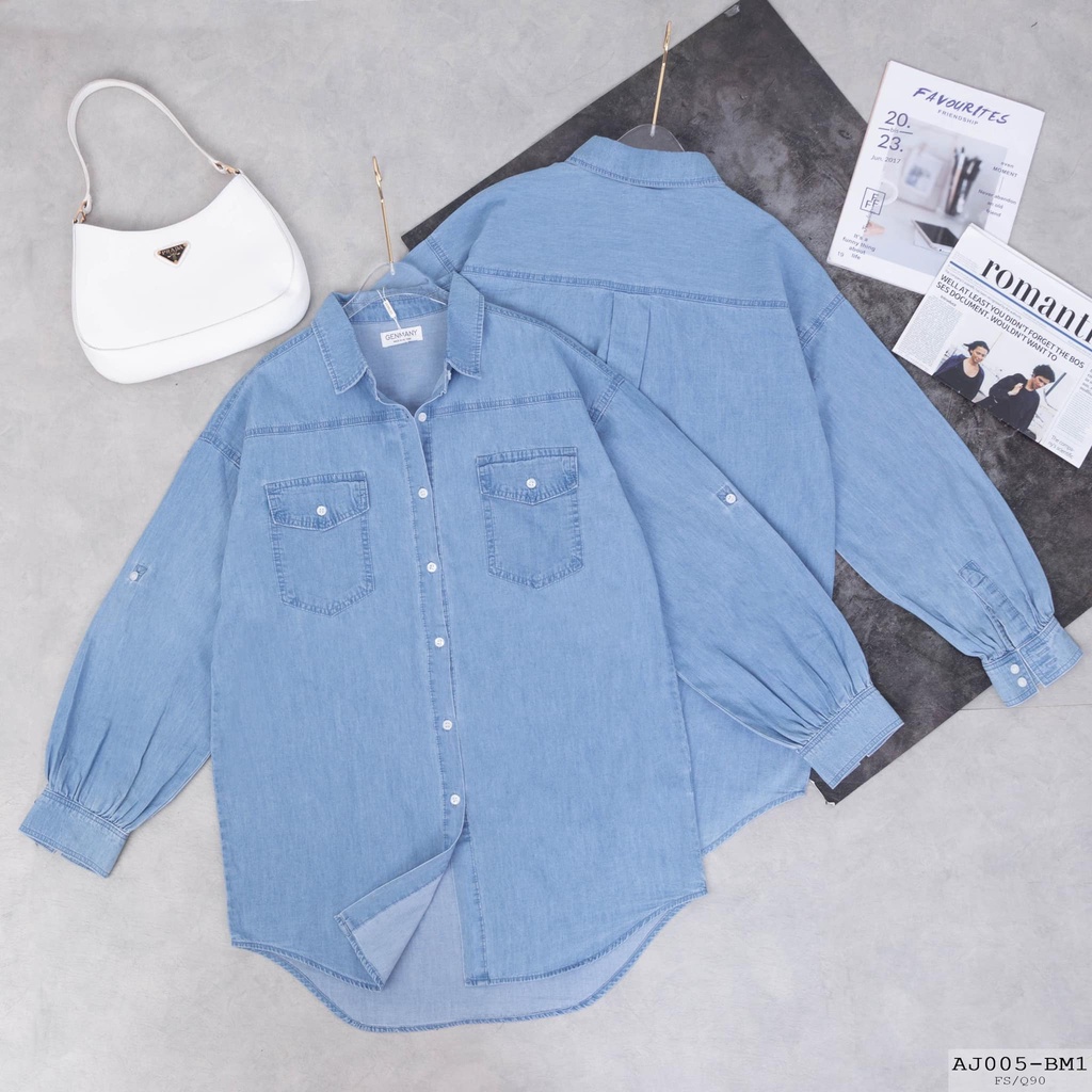 Áo sơ mi xoắn tay