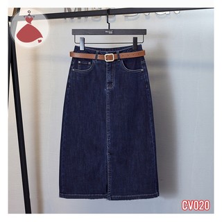 Sét áo thun mix chân váy jean sobin big size, chân váy jean, cv020