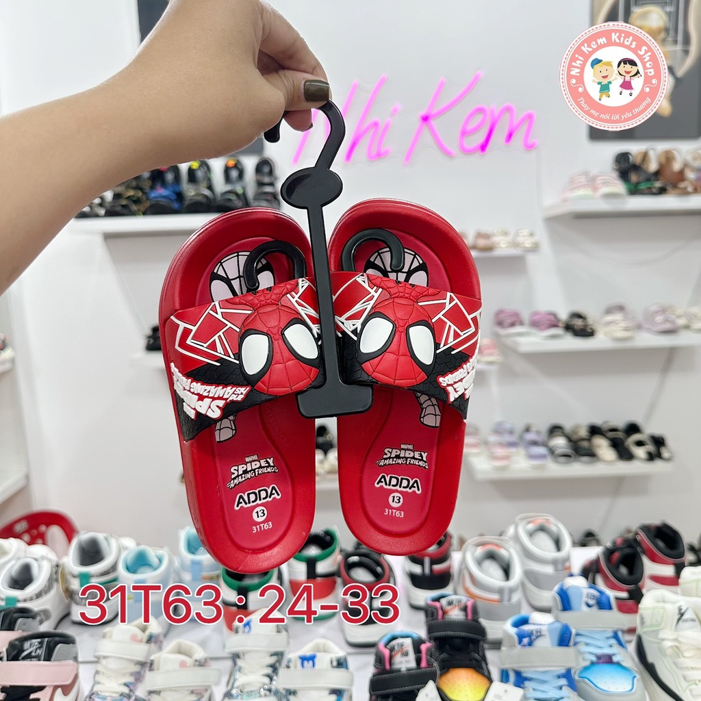 Dép Trẻ Em - Dép Thái Lan Siêu Nhân Nhện ADDA 3D HÀNG XỊN MANG NHẸ THOÁNG CHÂN 31T63 NhiKemShop