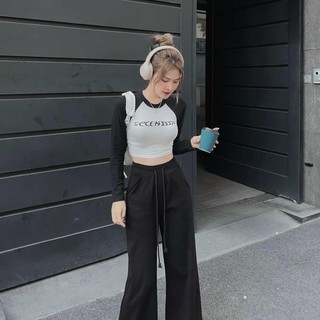 Set đồ nữ thể thao, Set áo raplang quần suông Mụp Store