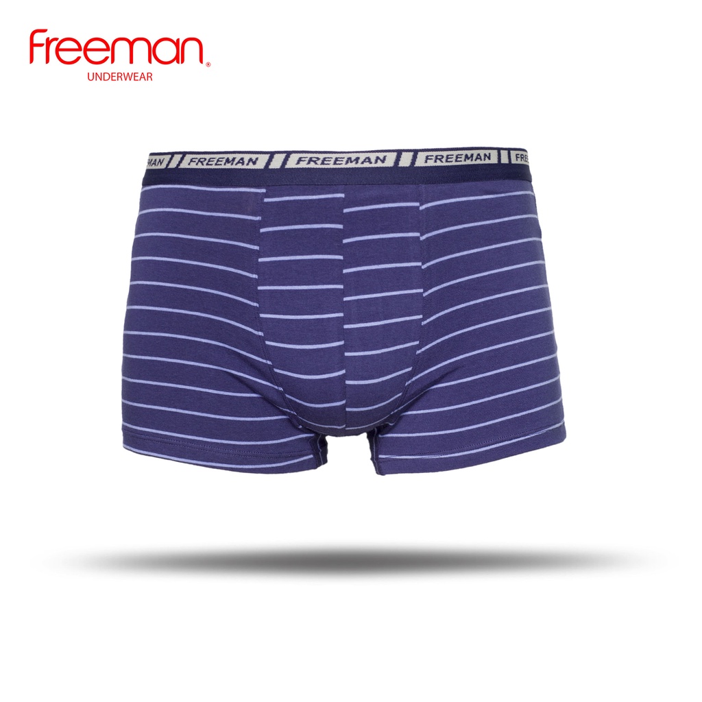 Quần lót boxer nam Freeman thiết kế sọc trẻ trung, chất liệu cotton thấm hút mồ hôi tốt BO507