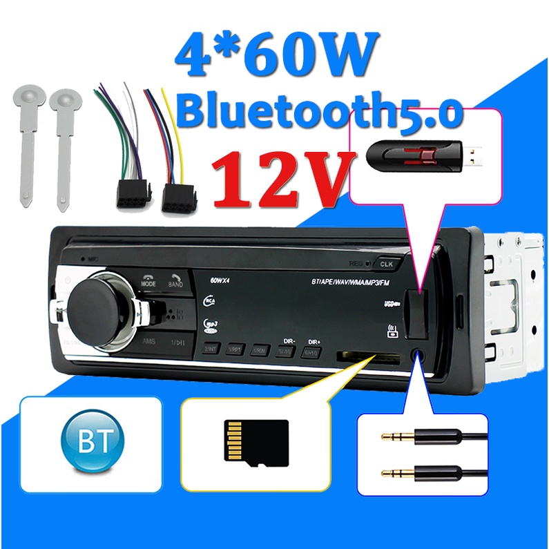 máy nghe nhạc mp3 JSD520,đầu mp3 bluetooth xe tải 12v,bluetooth Cho Xe Hơi, hỗ trợ MP3 / USB / SD / AUX-IN / FM