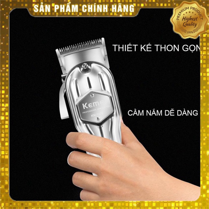 Tông Đơ Cắt Tóc Chuyên Nghiệp Kemei 1977-1976 pin  2500mAh - Máy Cắt Tóc Salon