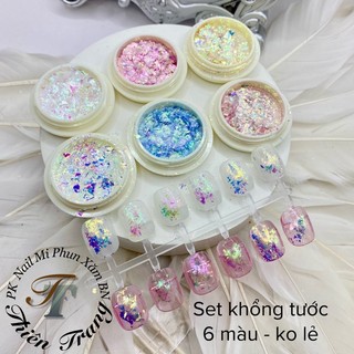 Set nhũ khổng tước 6 màu không tách lẻ