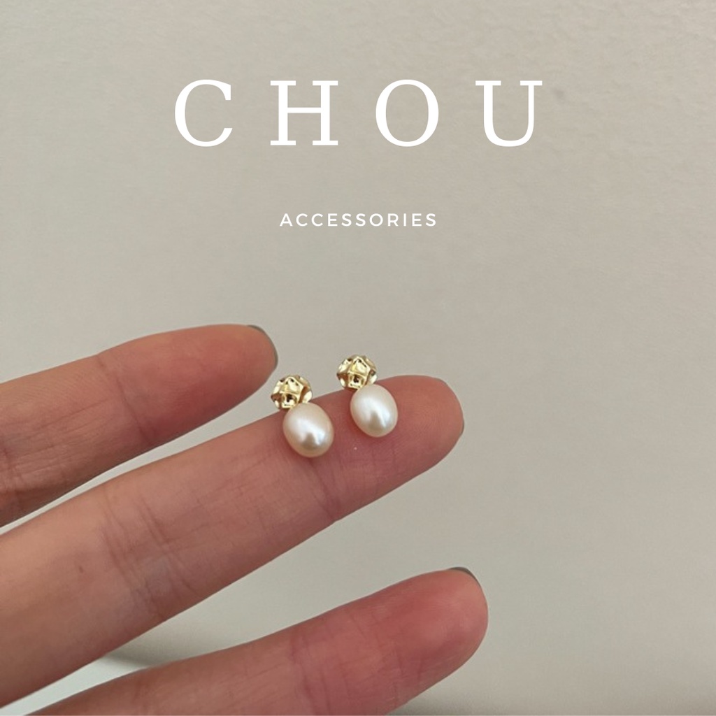 Bông Tai, Khuyên Tai Đính Hạt Ngọc Dáng Dài | CHOU ACCESSORIES |
