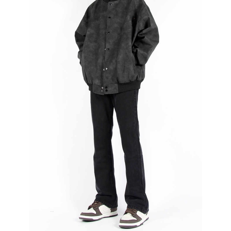 VUNC Quần Jean Dài Dáng Rộng Phong Cách Nhật Bản Thời Trang Cho Nam