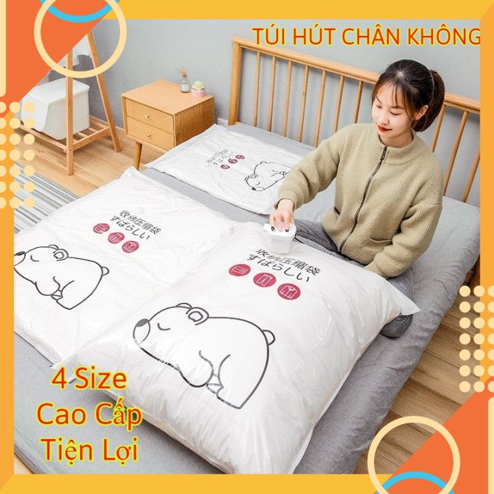 Túi Hút Chân Không Bảo Quản Quần Áo, Chăn Màn, Ga, Gối - Túi Đựng Đồ Du Lịch Hút Chân Không