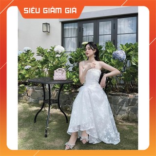 Đầm 2 Dây Ren Dáng Xòe Hoa Bèo Ngực Hàng Quảng Châu V3081 - Teen888