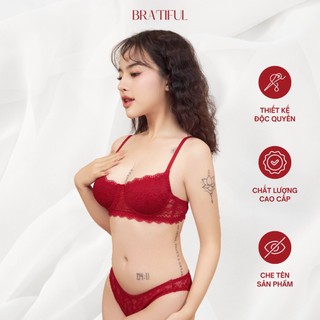 Set Nội y ren thiết kế, áo ngực ren mút mỏng có gọng, áo ngực mút mỏng, bra ren đỏ có gọng