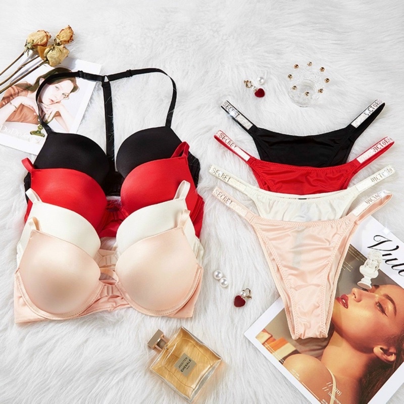 Sét bikini VNXK Victoria Secret, viền đá, cài trước