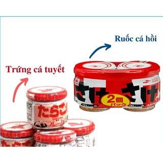 Ruốc cá hồi, trứng cá tuyết cho bé ăn dặm, ruốc cá hồi Maruha Nhật Bản ăn liền