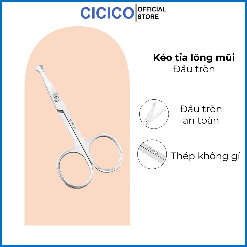 Kéo Cắt Tỉa Lông Mũi Đầu Tròn, Thép Không Gỉ Cao Cấp - Thiết Kế Nhỏ - Gọn - Nhẹ - An toàn lylyshop.vn