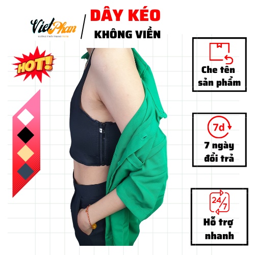 Áo Nịt Ngực Tomboy Shop TGTB Loại Dây Kéo Không Viền Nhanh Gọn Tiện Dụng