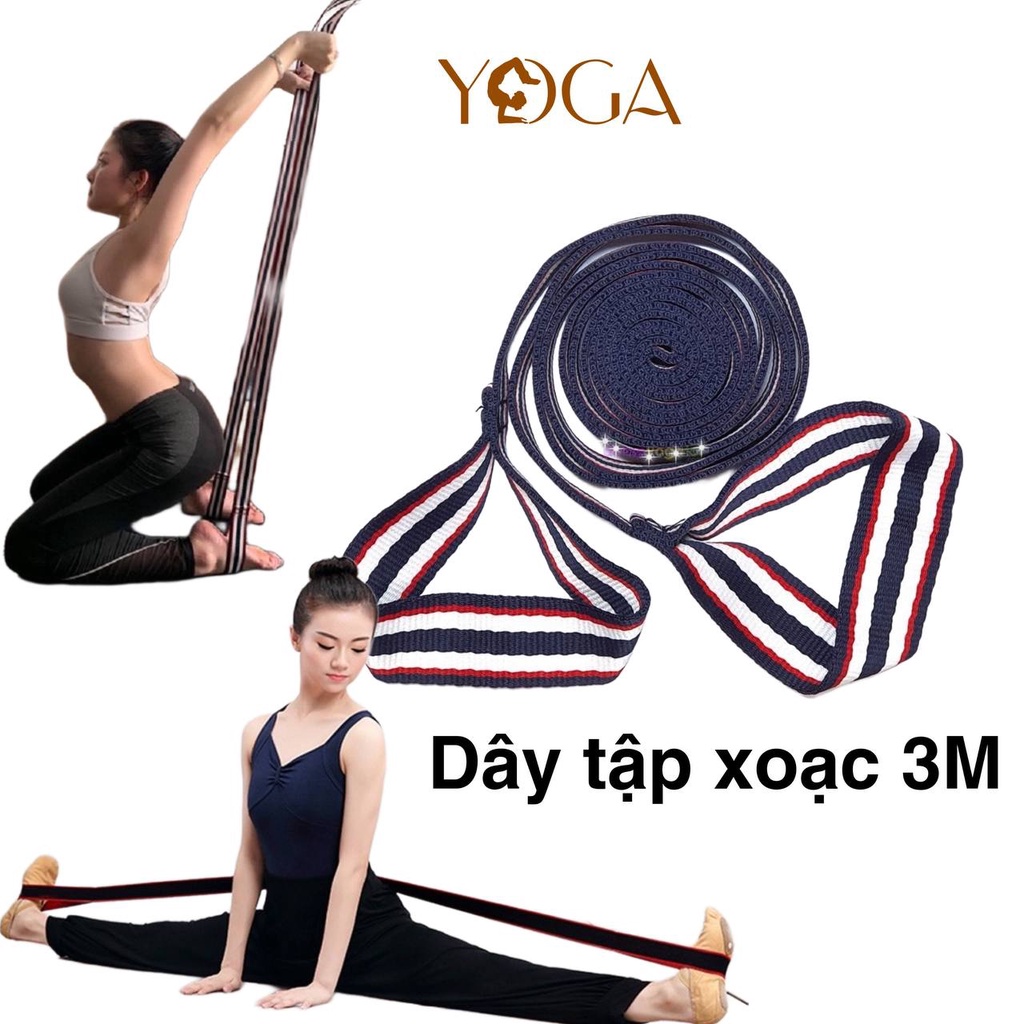 Dây tập yoga, hỗ trợ xoạc dài 3m
