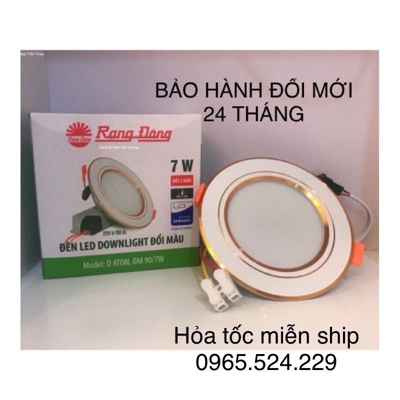 [ CHÍNH HÃNG] Đèn LED âm trần Rạng Đông 🍀 BẢO HÀNH 24 THÁNG🍀 Đèn downlight, đèn Downlight đổi màu 3W, 5W, 7W, 9W, 12W