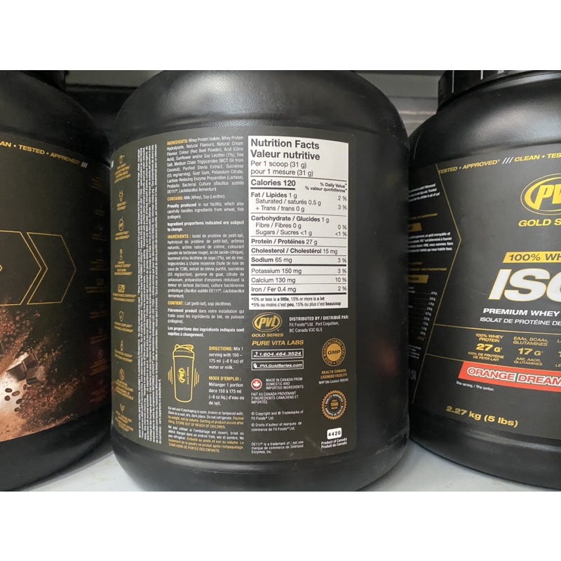 Bột đạm dinh dưỡng thể thao thể hình ISO GOLD 2.3KG hỗ trợ tăng cơ từ thương hiệu PVL