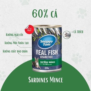 Pate Snappy Tom Lon 400g Real Fish