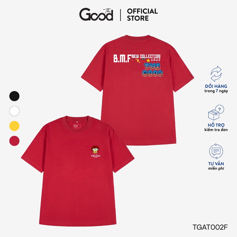 Áo Thun THE GOOD "Mini Characters Tee" Cổ Tròn Tay Lỡ Form Oversize, Áo Phông Nam Nữ Chất Cotton Thấm Hút Mồ Hôi