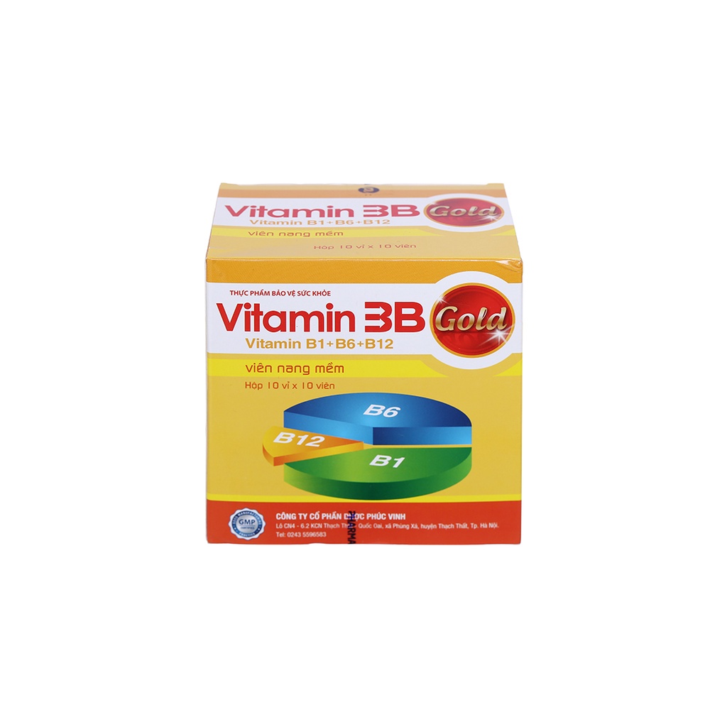 Vitamin 3B Gold PV hỗ trợ tăng đề kháng hộp 100 viên