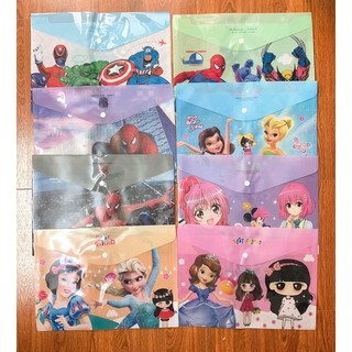 Túi đựng tài liệu hình,túi clear bag hoạt hình, bìa nút hình đựng tài liệu, túi cúc đựng tài liệu