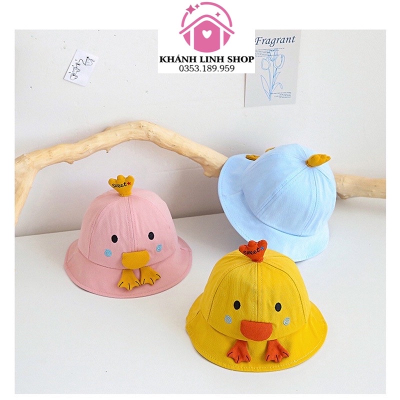 Mũ rộng vành phối mỏ vịt ngộ nghĩnh cho bé
