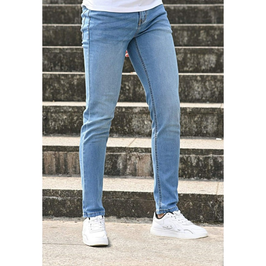 Quần Jeans Nam Quần Bò Nam Trơn Co Giãn Dáng Skinny Hàng Công Ty Thiết Kế Cao Cấp