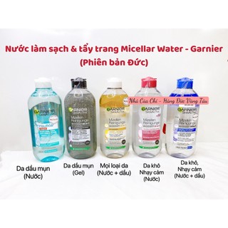[Hàng Air] Nước tẩy trang Garnier các loại- Hàng Đức -400ml- Nhà Của Chi