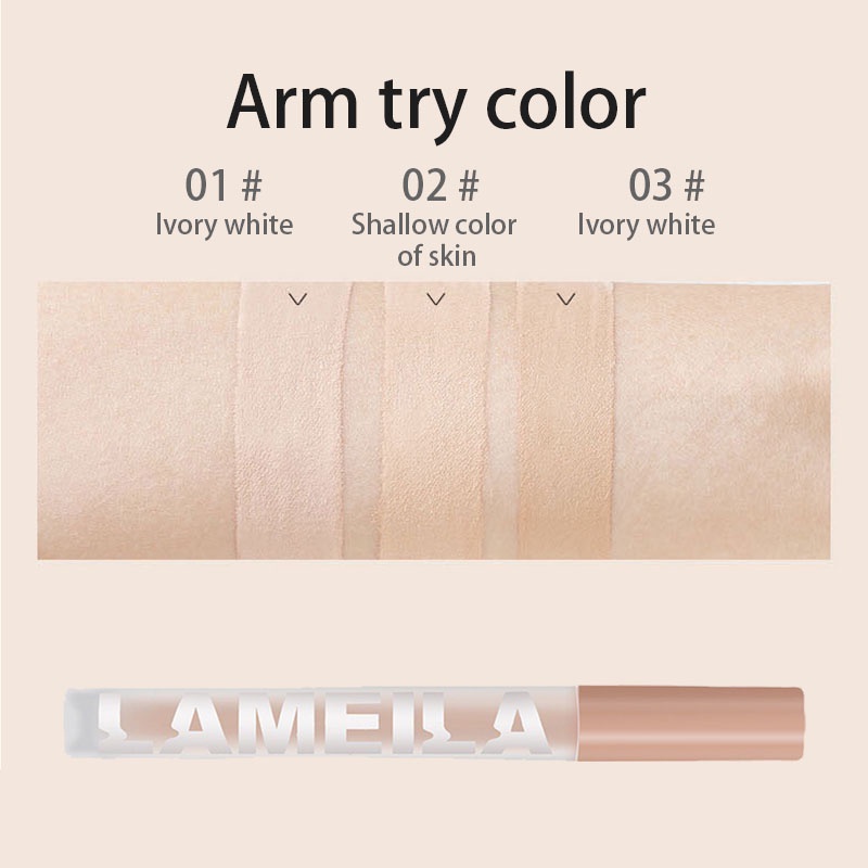 miumiuaKem Che Khuyết Điểm Mịn Lì Kiểm LAMEILA sáng bóng dưỡng ẩm kiềm dầu trang điểm lâu trôi 2 màu sắc tùy chọn