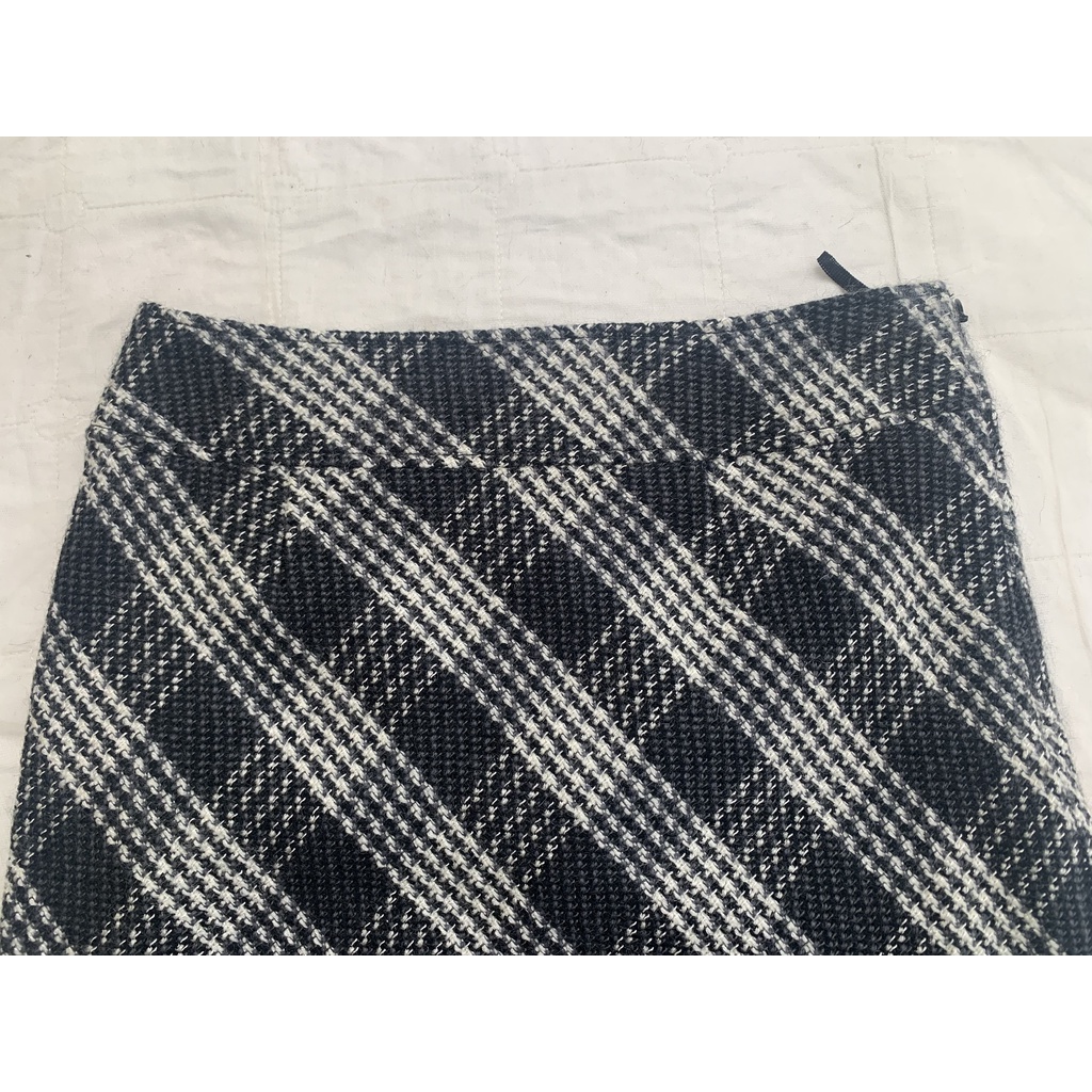 Chân váy chữ A V1088 caro dáng dài cạp bản to chất dạ dày dặn 2hand Nhật si tuyển ảnh thật