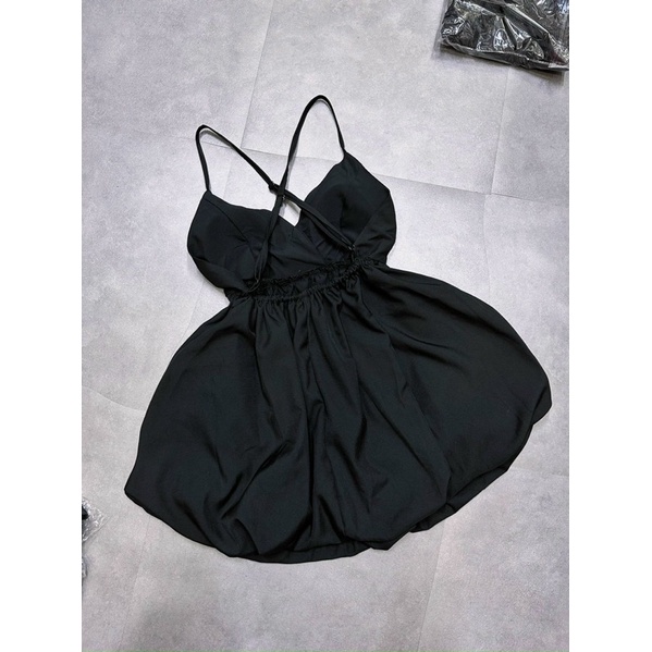 Đầm Xoè Hai Dây Dáng Bí Hở Lưng Kèm Ảnh Thật CC0050