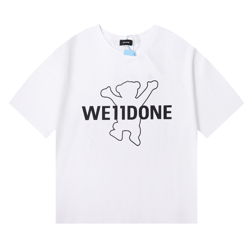Áo Thun Tay Ngắn In Hình Gấu we11 Phong Cách Đường Phố Mới Chất Lượng Cao Cho Nam Và Nữ