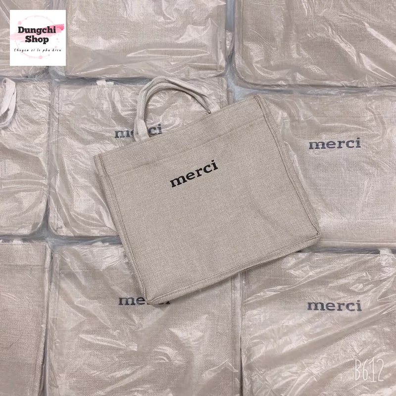 Túi Cói Merci Loại 1  _Màu túi vintage sang trọng