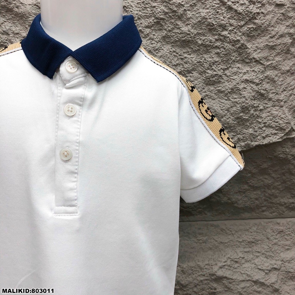 Áo phông polo Gucci viền vai bé trai