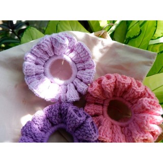 Scrunchies len handmade siêu vintage