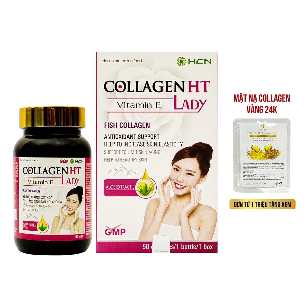 Viên Uống Collagen HT Hỗ Trợ Chống Lão Hóa, Đẹp Da, Da Chắc Khỏe - HT Nature Care