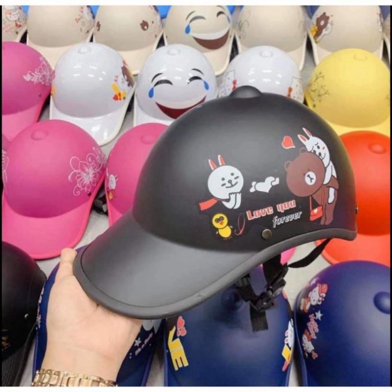 Mũ bảo hiểm lưỡi trai nữ
