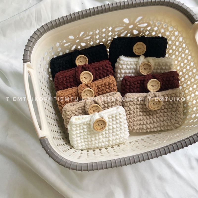 Ví len bông sữa mini