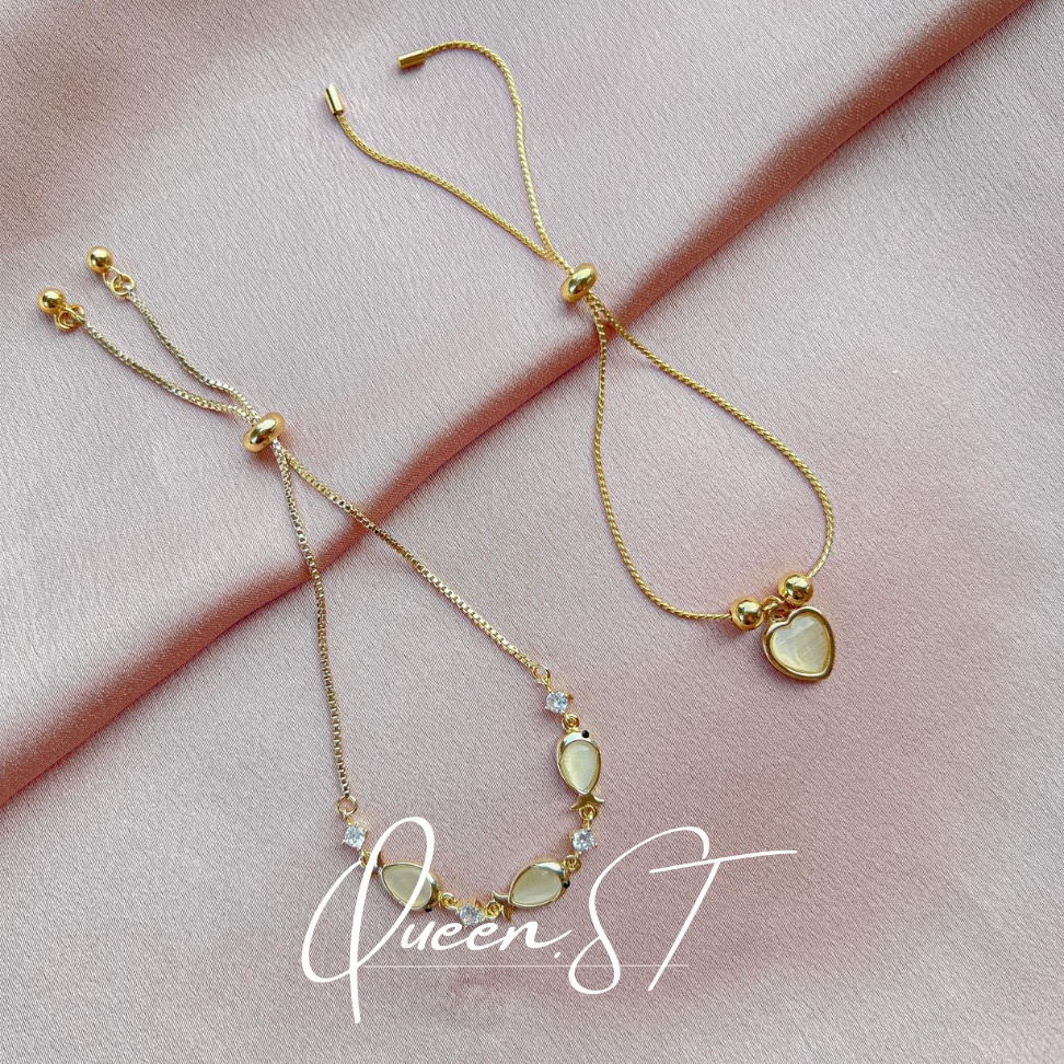 Vòng Tay, Lắc Tay Dây Rút Đá Opal Huyền Ảo Queen