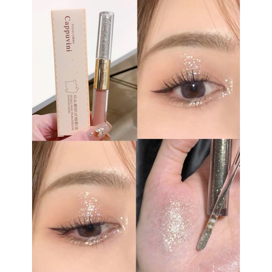 Cappuvini® Phấn Mắt Dạng Lỏng Ánh Kim Tuyến Lấp Lánh Nhanh Khô