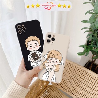 Ốp điện thoại iphone vuông chống sốc ngộ nghĩnh hoạt hình cặp đôi cầu hôn dễ thương 12 Pro max 11 Pro X XS MAX XR 13 7p 