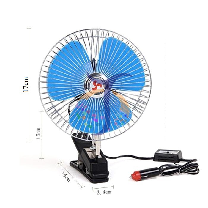 Quạt Điện 12V – 24V Dạng Kẹp Cho Ô Tô Quạt Kẹp Bình 12V 24V Xe Tải