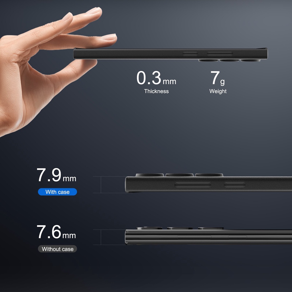 Ốp điện thoại Memumi bằng nhựa PP nhám mờ siêu mỏng 0.33mm chống bám vân tay cho Samsung Galaxy S23 /S23 Plus /S23 Ultra