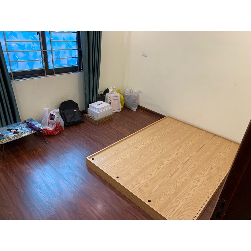 Giường Ngủ Bệt Cao 12cm APF Kiểu Nhật Không Đầu Giường Gỗ MDF Nhập Khẩu