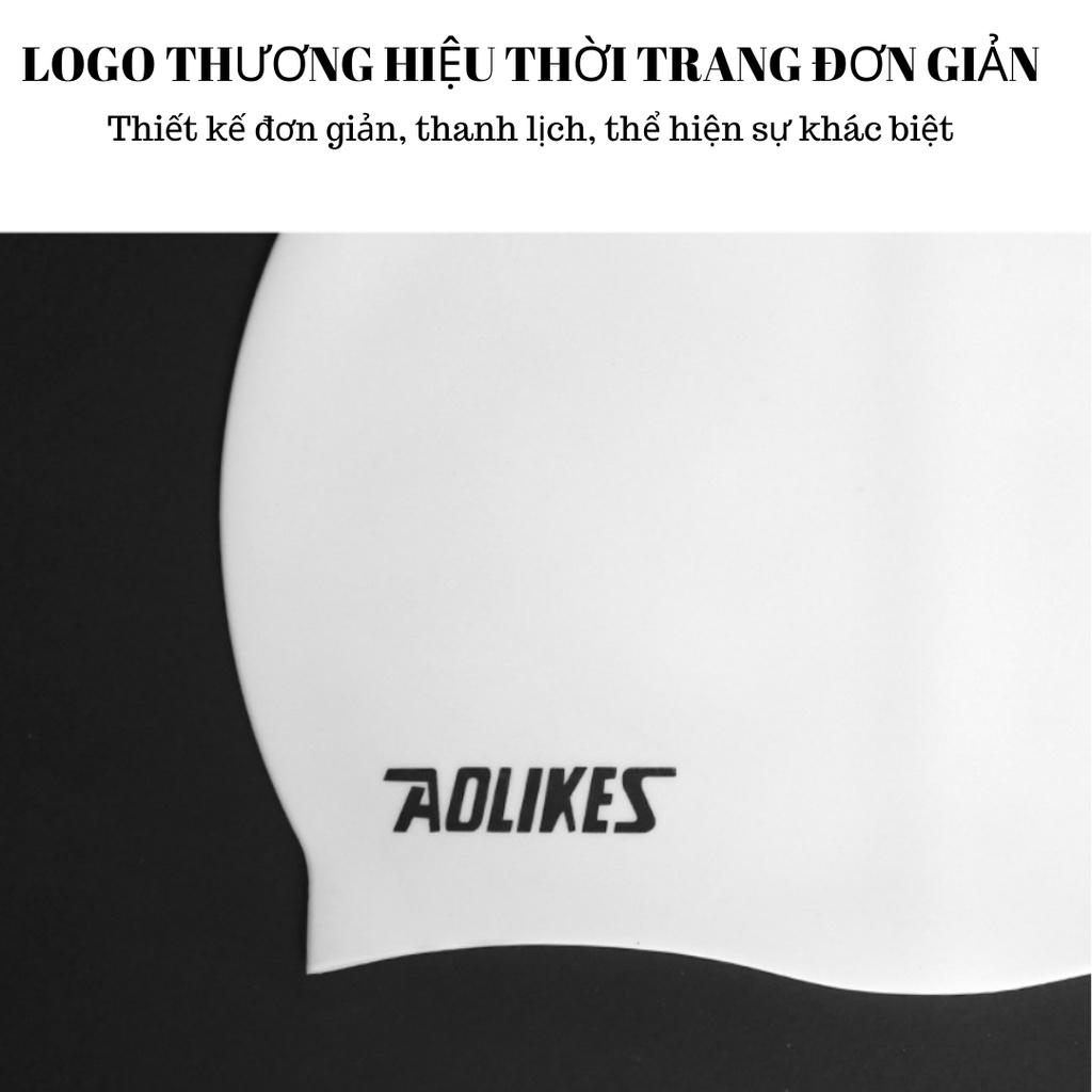 Mũ Bơi, Nón Bơi Người Lớn Nam Nữ Silicon Có Hỗ Trợ Che Tai Và Chống Nước Cao Cấp Aolikes AL5010