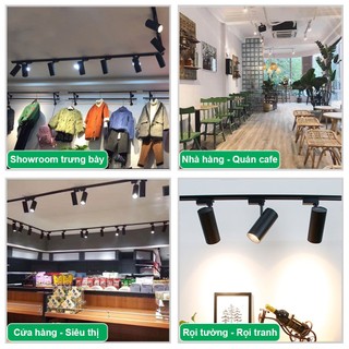 Combo 3 Đèn Led rọi ray ống bơ 3W HL Studio (tặng thanh ray 1 mét)