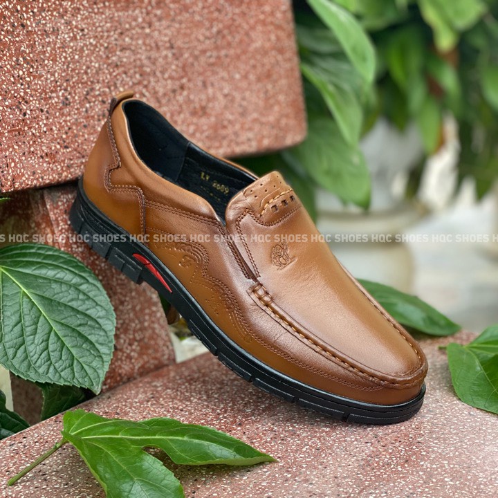 Giày da nam chất liệu da bò thật đế cao su khâu chỉ bảo hành 12 tháng  MS626