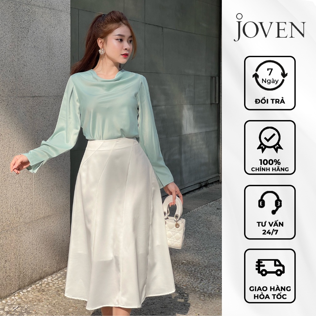 Chân váy lụa dài Joven nhiều màu thiết kế trơn thanh lịch